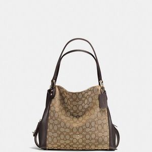Coach Women’s Edie 31 Signature Shoulder Bag Khaki